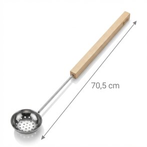 Sauna Tr��se i tr� og st�l 70,5 cm Holl's - set forfra p� hvid baggrund (Varenr. HL-446-11P-HOLLS - 21875)